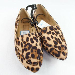 Time and Tru Pointed Toe Flats Loafers Leopard